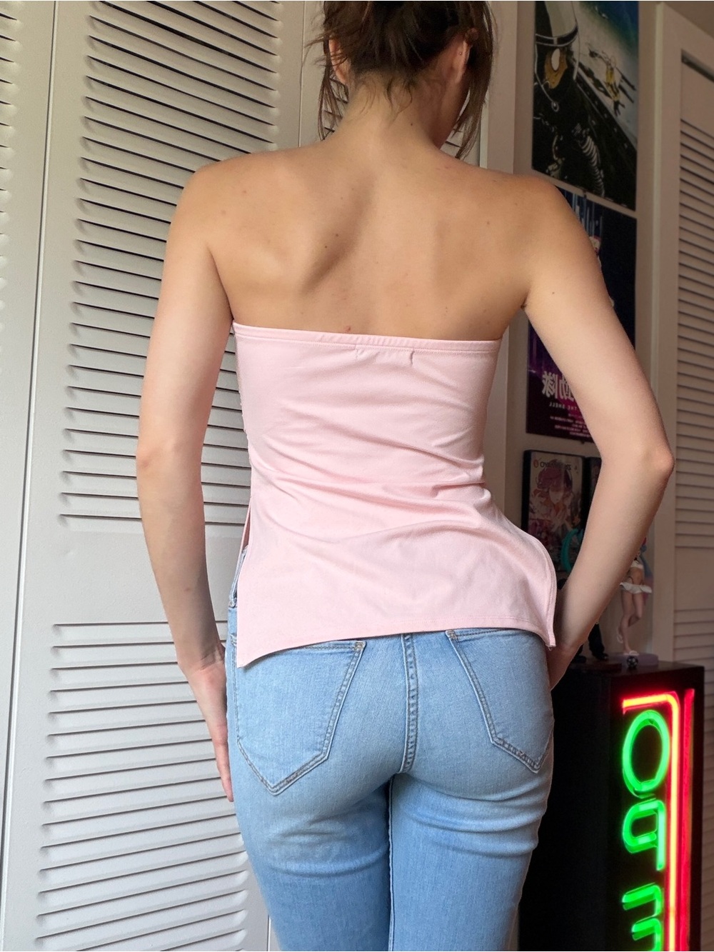 Light Pink Strapless Tube Top - Picture 3 of 3